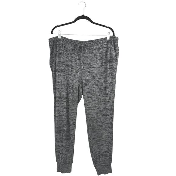 GAP Women's Heather Gray Tapered High Waist Drawstring Trousers Jogger Pants L - Picture 1 of 5